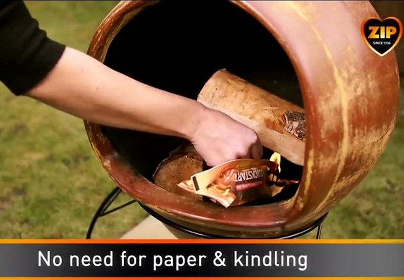 Zip Quickstart Firelighter Block Instant Light Chimenea Firepit Firelighter 150g