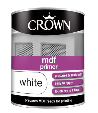 Crown Quick Dry MDF Wood Primer & Undercoat White 750Ml
