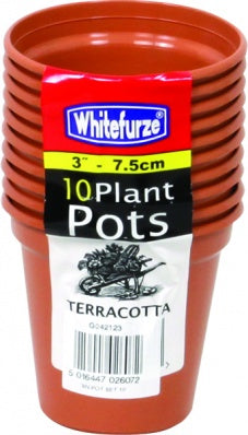 Whitefurze 3inch Plant Pots 10pk