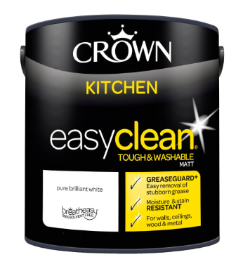 Crown Easy Clean Kitchen Pure Brilliant White 2.5L