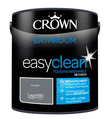 Crown Bathroom Easy Clean Tin Bath 2.5L
