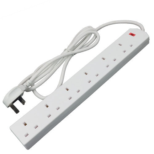 Status 6Way 2M Heavy Duty Extension Lead